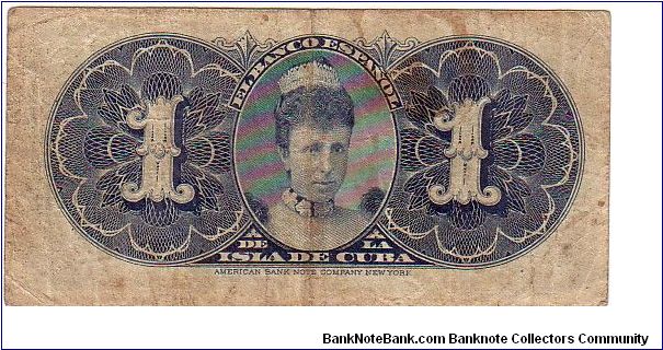 Banknote from Cuba year 1896