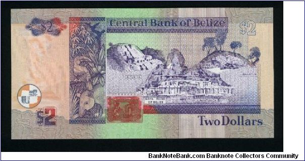 Banknote from Belize year 2002