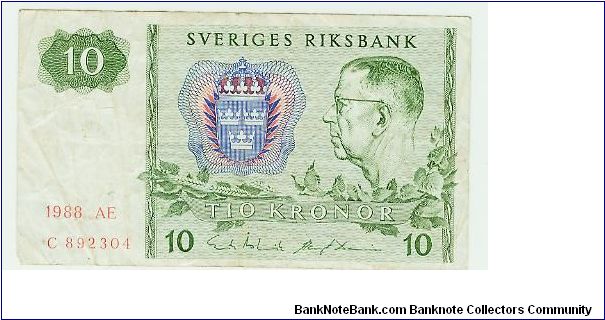 10 KRONER OF  SWEDEN Banknote