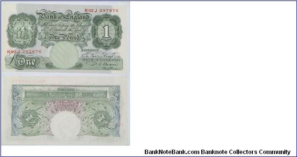 1 Pound. Beale signature Banknote