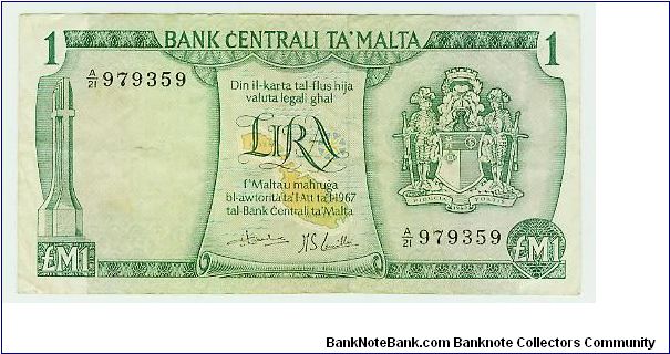 SCARCE? ONE POUND NOTE FROM MALTA. Banknote