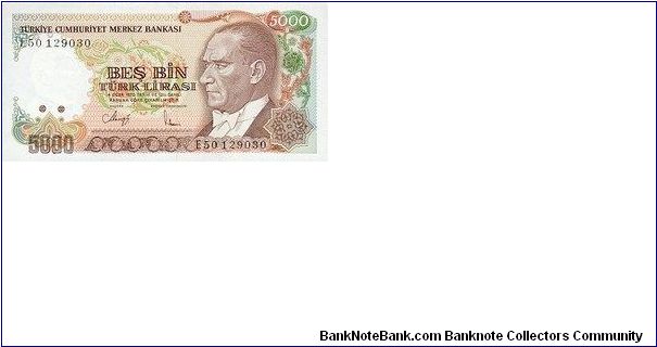 P-197 5000 lira
aUNC Banknote
