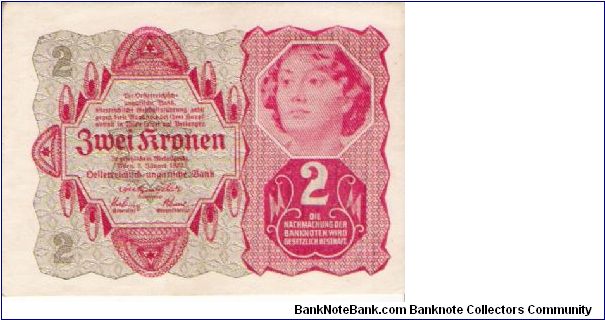 2 Kronen 1922 Banknote