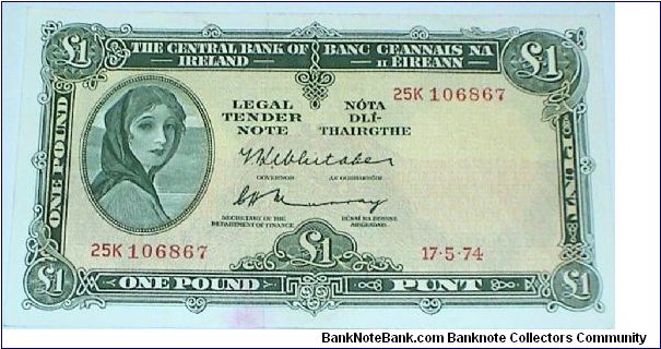 1 Pound. Lady Lavery. Banknote
