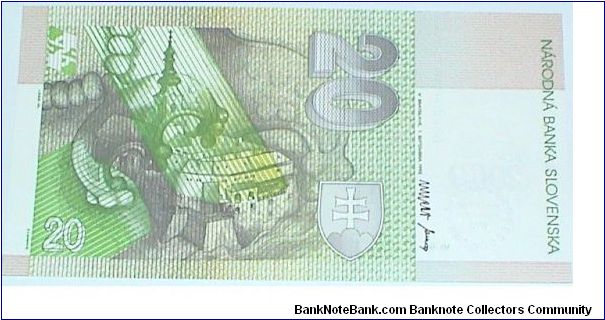 Banknote from Slovakia year 2000