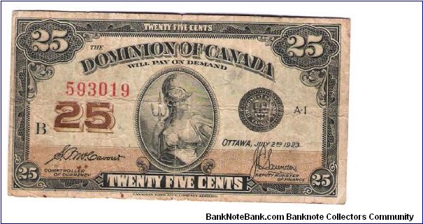 Dominion of Canada Fractional Currency Banknote