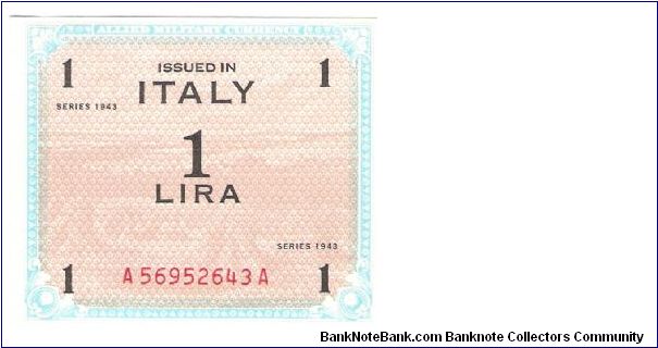 Alied Military currency/ITAly 1 LIRA Banknote