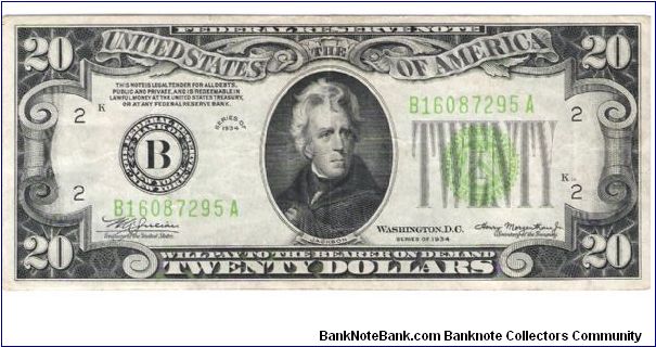 usa federal reserve note lightgreen seal Banknote