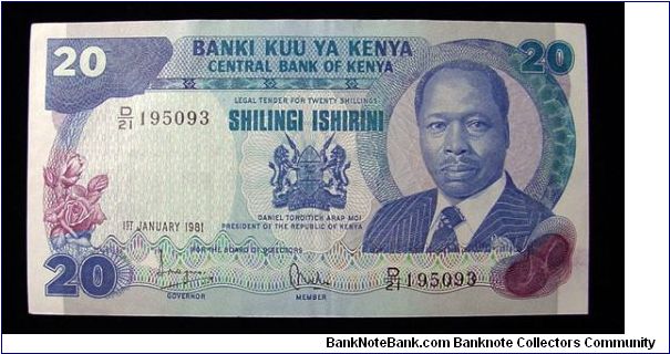 1st January 1981 20 Shiillings Banknote