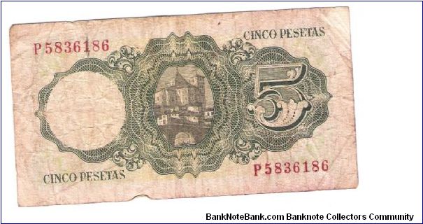 Banknote from Spain year 1951