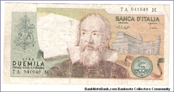 2000 Lire Banknote