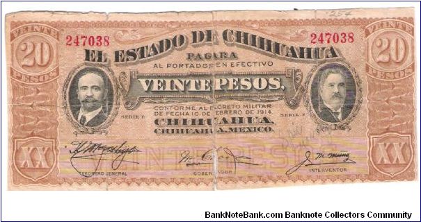 1914 Series E Banknote