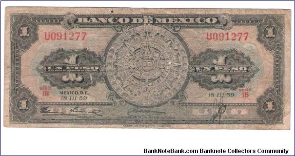 older mexican note Banknote