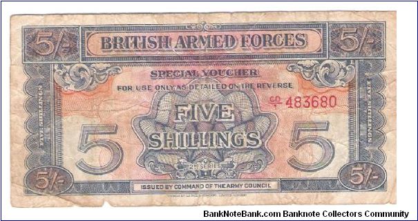 2nd series british armed forces Special voucher       (not canceleed) Banknote