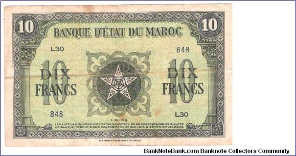 french occupation Banknote
