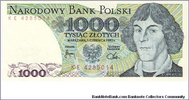 1000 Zlotych 1982 Banknote
