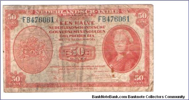 dutch east indies
american bank note company print Banknote
