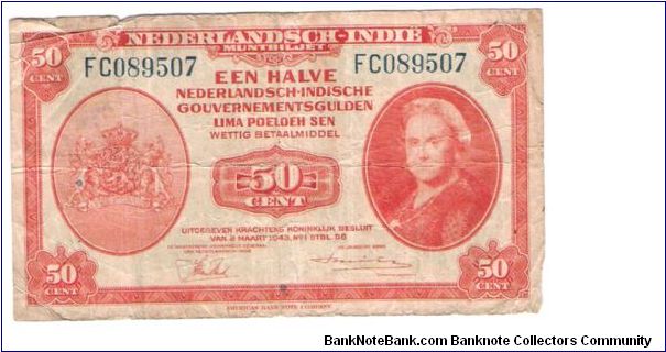 Netherlands/Indies Amer.BAnk, Note Banknote