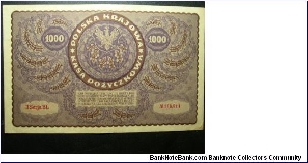 Banknote from Poland year 1919