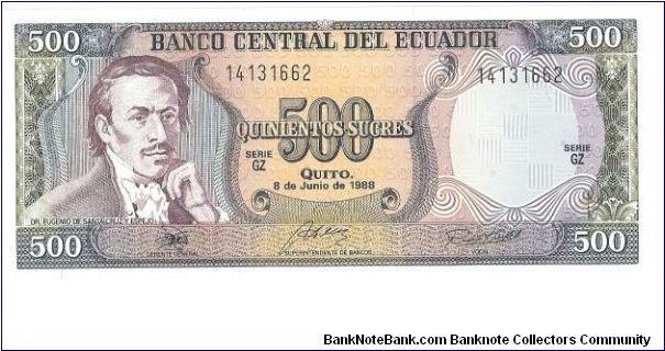 500 Sucres

P124A Banknote