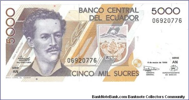 5,000 Sucres

P128C Banknote