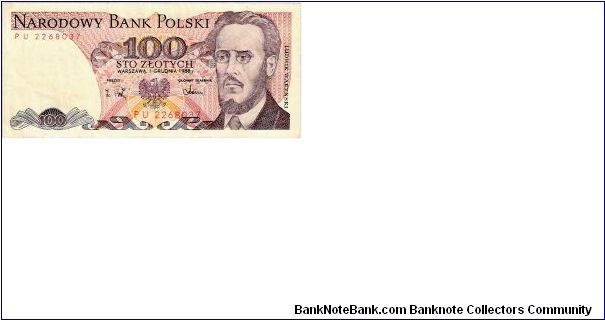 Poland 100 Zlotych...Portrait of L.Warynski Banknote