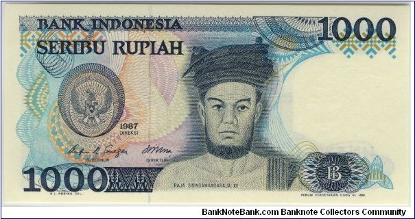 Indonesia 1987 Rp1000 Banknote