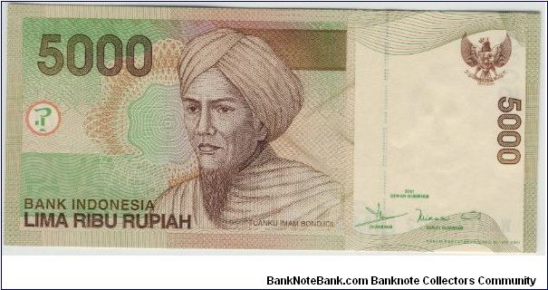 Indonesia 2001 Rp5000 Banknote