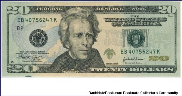 US 2004 New York $20 Banknote