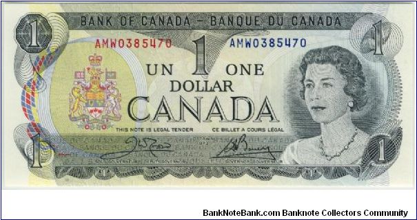 Canada 1973 $1 Banknote