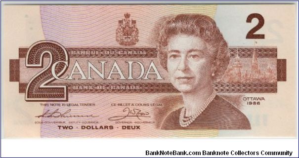 Canada 1986 $2 Banknote