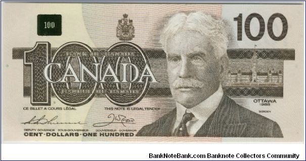 Canada 1988 $100 Banknote