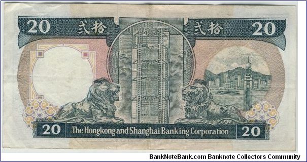 Banknote from Hong Kong year 1986