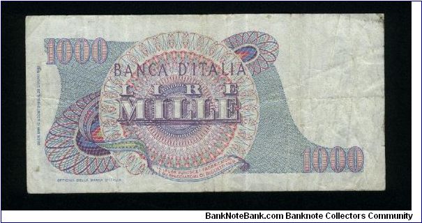 Banknote from Italy year 1965