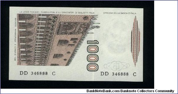 Banknote from Italy year 1982