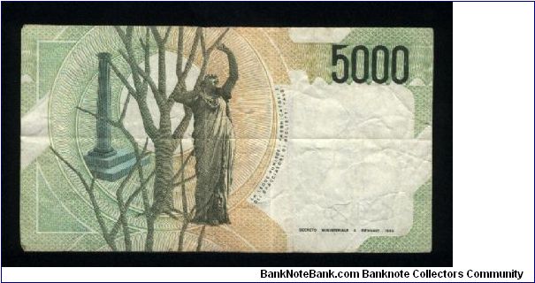 Banknote from Italy year 1985