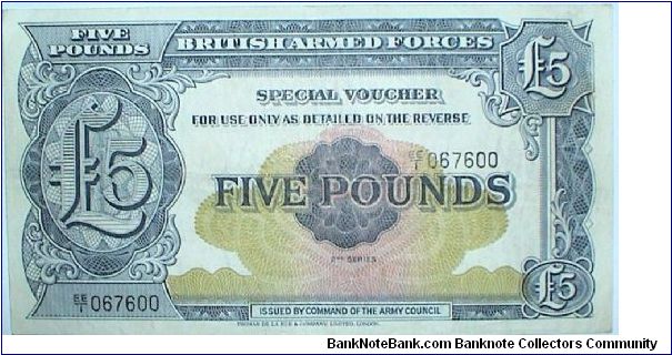 5 Pounds. British Armed Forces. 2nd Series. Banknote