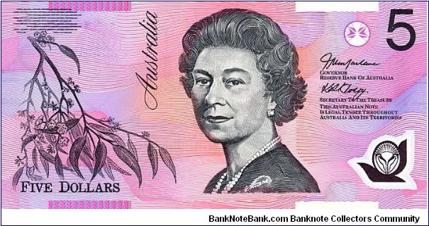 Violet, Orange and black.  Elizabeth II / Parliament House. Banknote