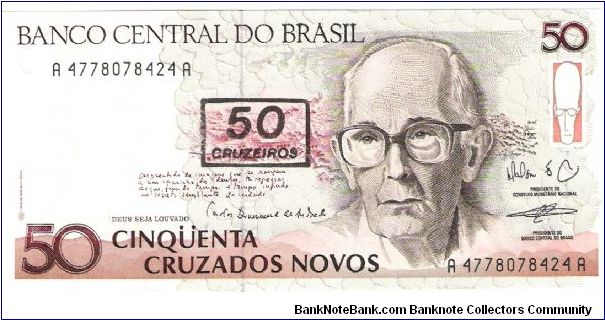 brazil 50 cruzeiros Banknote