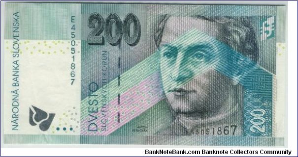 Banknote from Slovakia year 2002