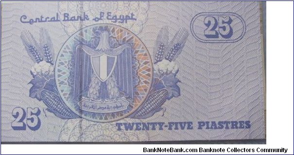 Egypt 25 Piastries banknote Banknote
