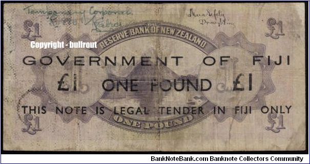Banknote from Fiji year 1940