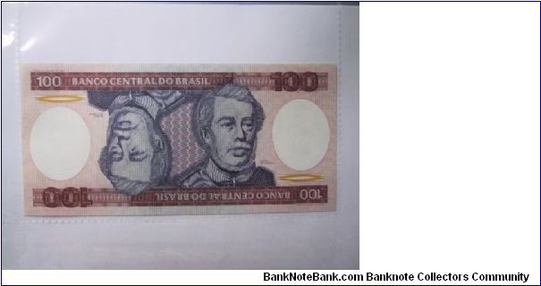 Brazil 100 Cruzerios banknote in UNC condition. Banknote