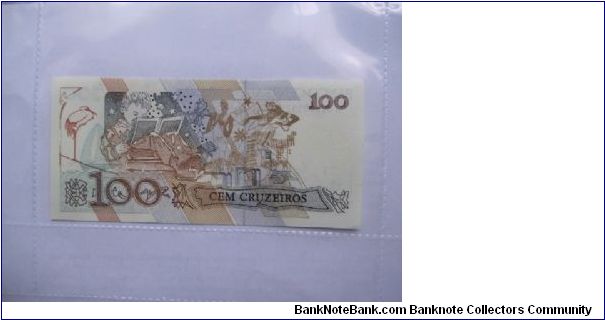 Banknote from Brazil year 1989