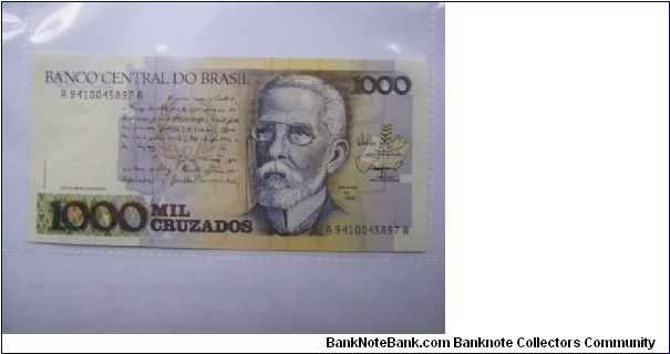 Brazil 1000 Cruzados banknote in UNC condition. Banknote
