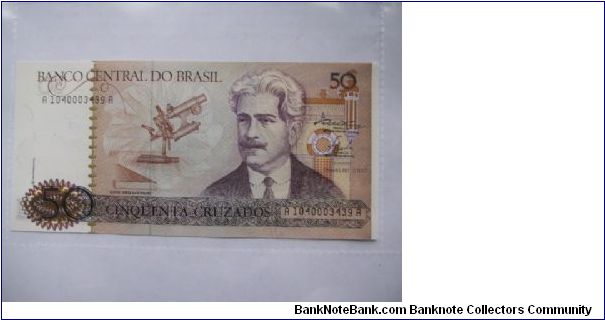 Brazil 50 Cruzados in UNC condition Banknote