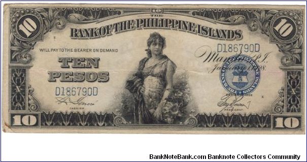 PI-17 Philippine 10 Peso note. Banknote