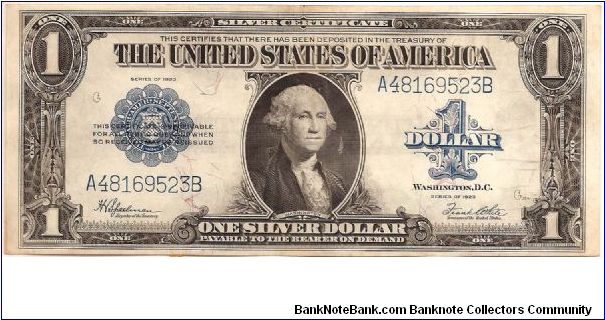 1923 $1 Silver Certificate - Speelman-White Banknote