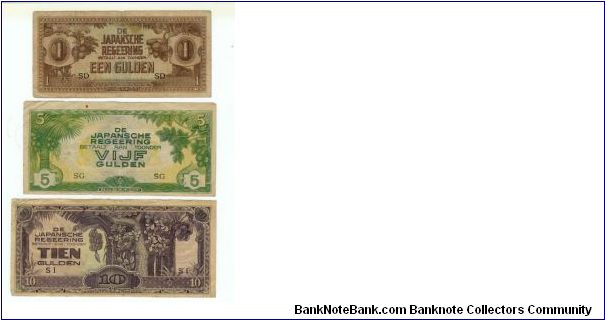 Japanese invasion money,Netherlands,indies. printed from 1942 to 1945. Banknote