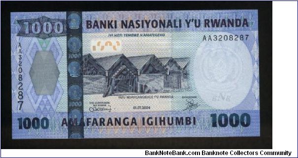 1,000 Francs.

Village at center on face; gibbon at center on back.

Pick#31 Banknote